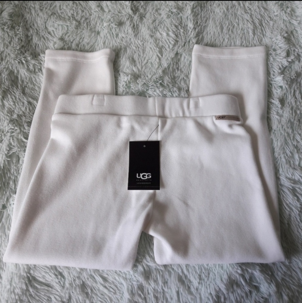 UGG White Cropped Ponte Knit Pants - Picture 3 of 6